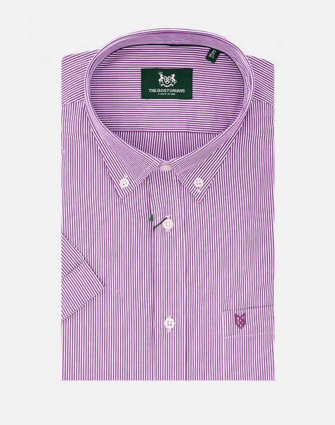 THE BOSTONIANS CAMASA ACORN POPLIN REGULAR FIT Stripe POPLIN Button-down Regular Fit
