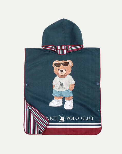 DAS 4042 PONCHO DE PLAJA GREENWICH POLO CLUB JUNIOR (Dimensiuni: 50 x 115cm.)