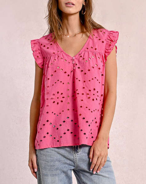 MOLLY BRACKEN LADIES WOVEN TOP