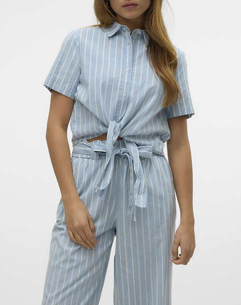 VERO MODA VMLEONIES 3/4 CHAMBRAY SHIRT