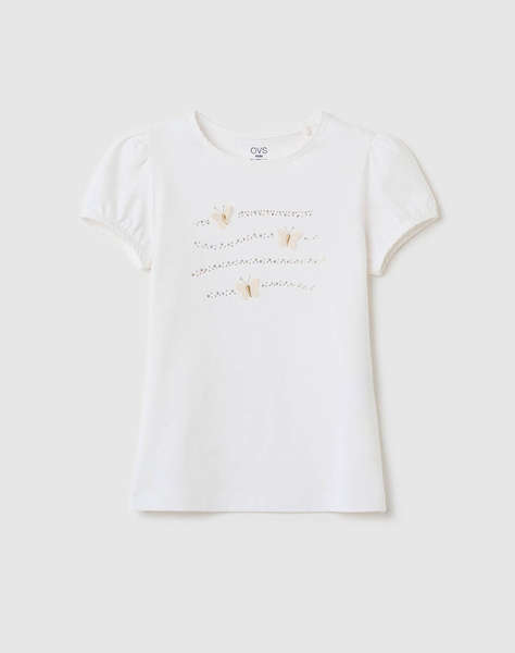 OVS TS SS WITH ORGANZA/STRASS