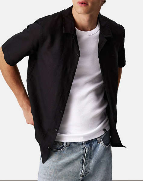 CALVIN KLEIN LINEN COTTON CUBAN S/S SHIRT