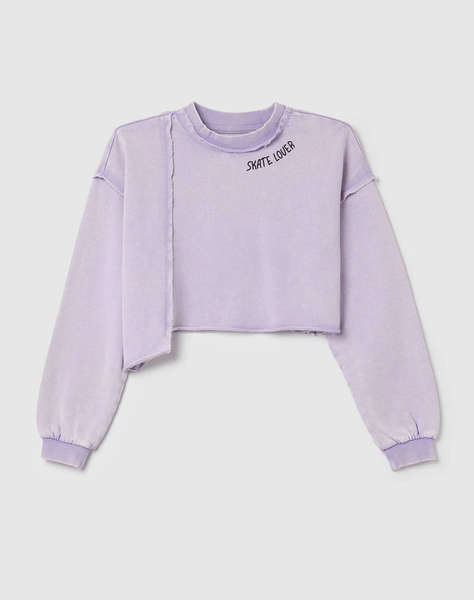 OVS ROUNDNECK CROP ACID WASH