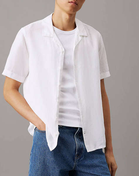 CALVIN KLEIN LINEN COTTON CUBAN S/S SHIRT