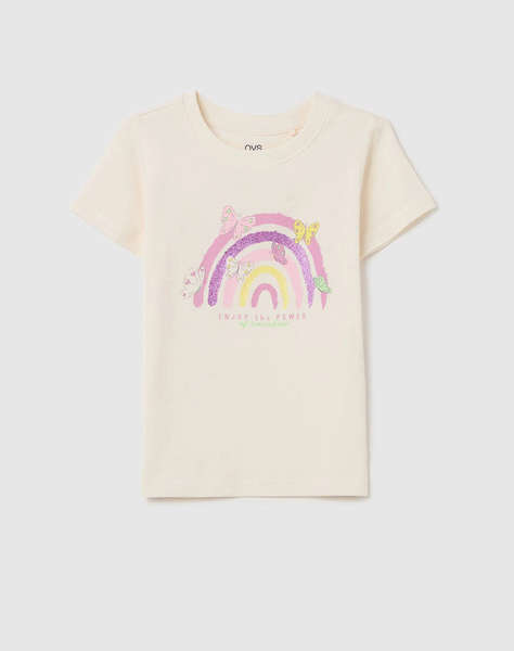 OVS TSHIRT 4/5 COL+STRASS