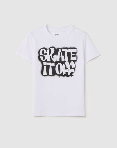 OVS SS T-SH 1 COL PRINT-WH