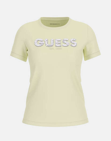 GUESS CN SS LOGO SEGQUINS TEE BLUZA DE DAMA