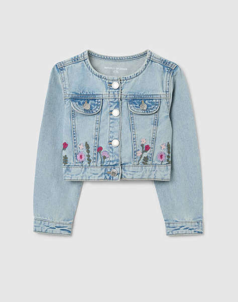 OVS DENIM JACKET W/EMBRO