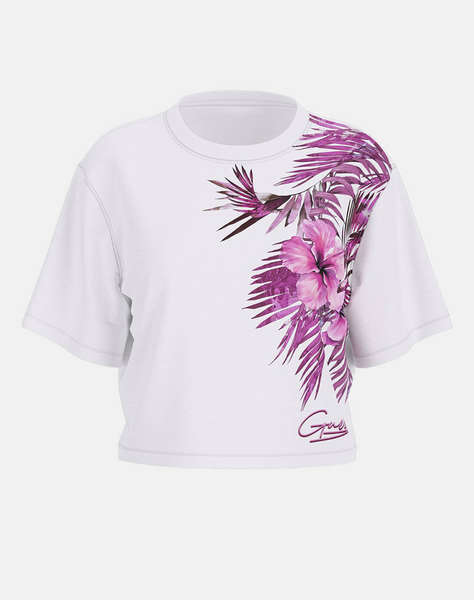 GUESS CN SS LOGO PALM PRINT TEE BLUZA DE DAMA