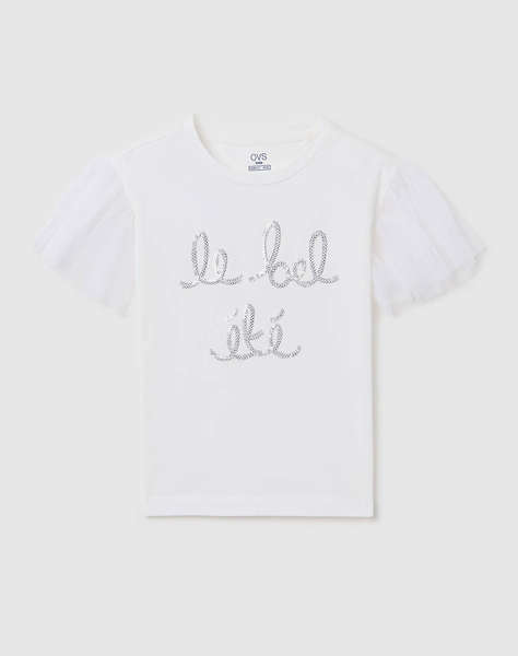 OVS T-SHIRT W/ ROUCHES