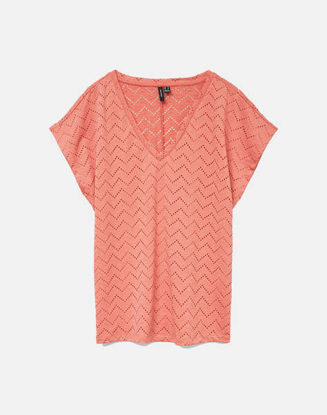 VERO MODA VMTHAS SS V-NECK TOP JRS GA VO