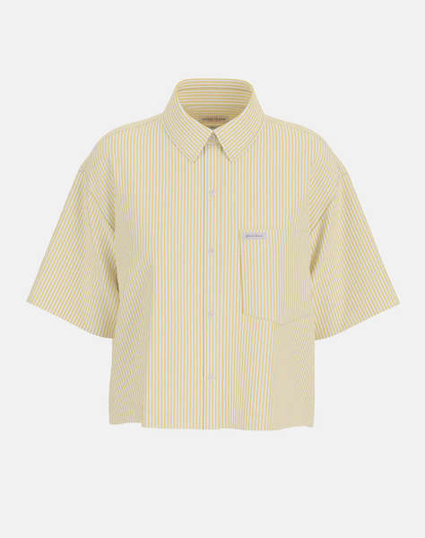 GUESS JEANS GJ SS CAMP COLLAR BO - ORGANIC YD LIGHT COTTON POPLIN CAMASA DE DAMA