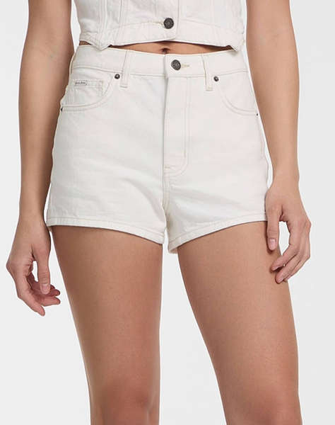 GUESS JEANS GJ HIGHWAIST MOM SHO - ECO REGEN CO AGATE STR WHITE PANTALONI SCURTI DE DAMA
