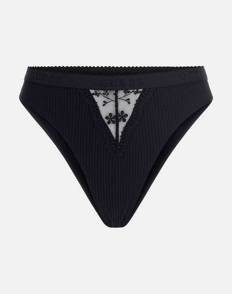 GUESS LIVIA THONG - NYLON 2X1 LIGHT RIB 200 LENJERIE DE DAMA