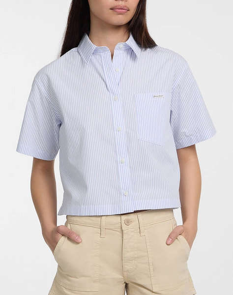 GUESS JEANS GJ SS CAMP COLLAR BO - ORGANIC YD LIGHT COTTON POPLIN CAMASA DE DAMA