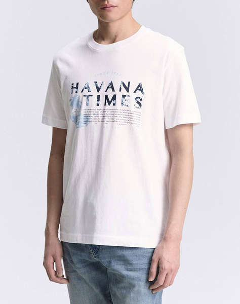 TOM TAILOR PRINTED T-SHIRT BLUZA DE BARBATI