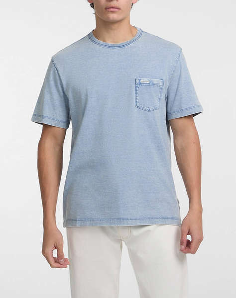 GUESS JEANS GJ SS CN REG PKT TEE - ORGANIC INDIGO COTTON 100 180 BLUZA DE BARBATI