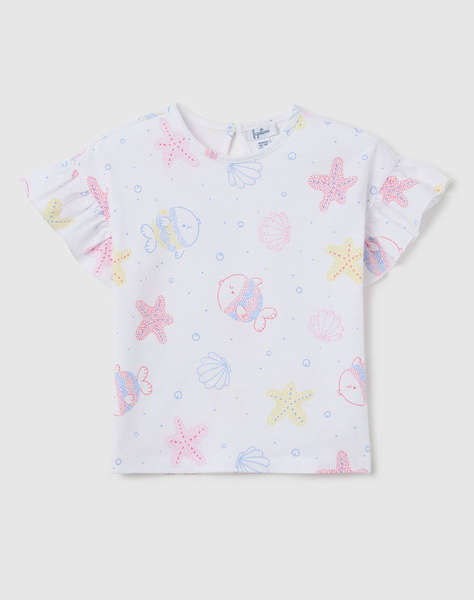 OVS T-SHIRT AOP MARINE