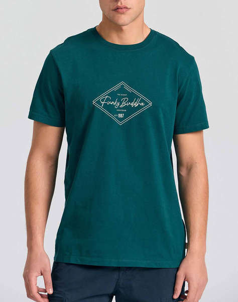 FUNKY BUDDHA Bluza de barbati Maneca Scurta Cu Imprimeu