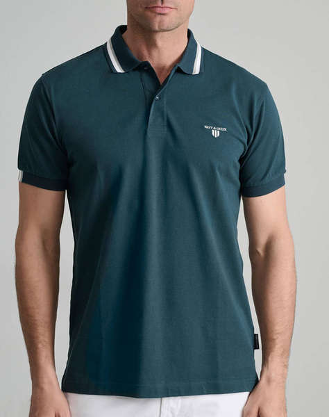 NAVY&GREEN BLUZA POLO, CUSTOM FIT