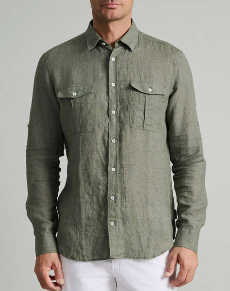 NAVY&GREEN CAMASA FIT LINE
