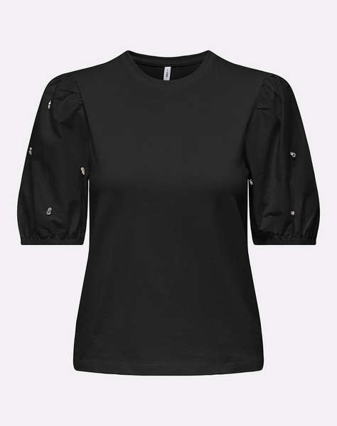 ONLY ONLEMME LIFE S/S O-NECK PUFF MIX TOP JRS