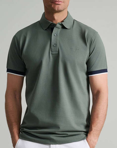 NAVY&GREEN BLUZA POLO, CUSTOM FIT