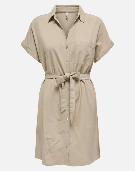 ONLY ONLJAKIRI LINEN S/S SHIRT DRESS PTM