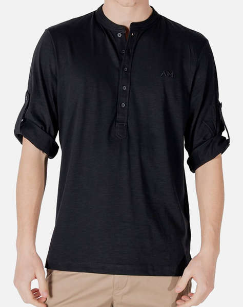 ANTONY MORATO MMKL00334FA100260 MIN OF 6 T-SHIRT REGULAR FIT IN SLUB COTTON FABRIC WITH EMBROIDERY LOGO ON FRONT BLUZA DE BARBATI