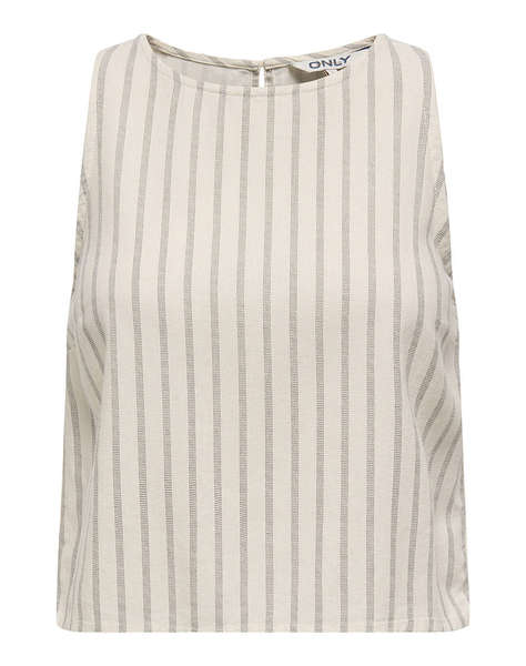 ONLY ONLLIMA S/L LINEN BL TOP PNT