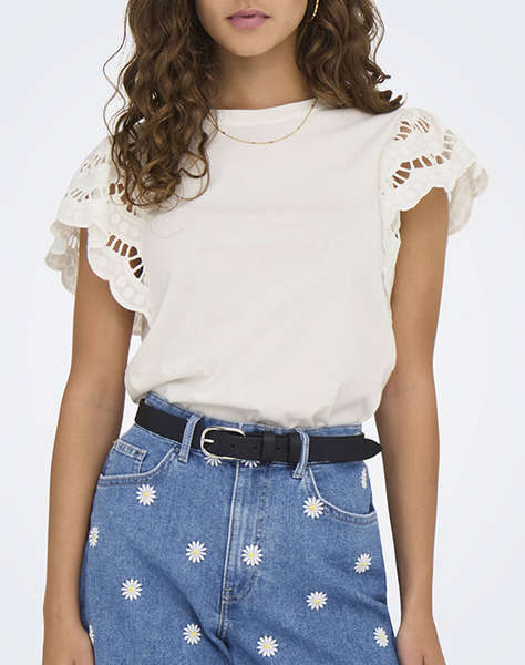ONLY ONLMACY S/S O-NECK MIX TOP BOX JRS