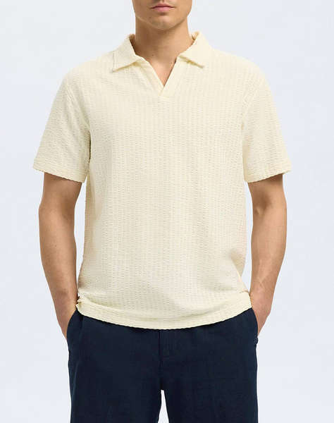SELECTED SLHBLAKE SPLITNECK SS POLO