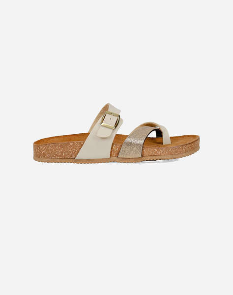 EASYWALK 335A311S SANDALE CU BARETE TRANSVERSALE & CATARAMA BEIGE