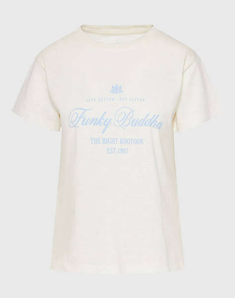 FUNKY BUDDHA Bluza De Dama Maneca Scurta Cu Imprimeu