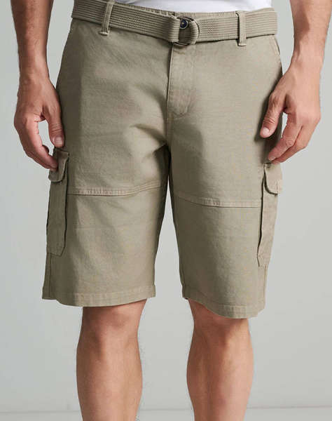 NAVY&GREEN BERMUDE-CARGO