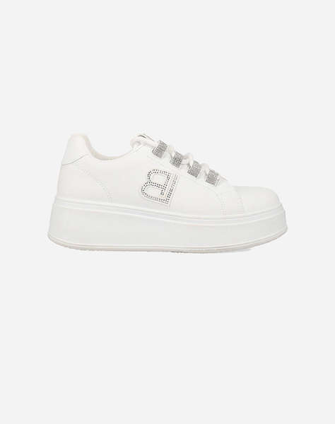 LAURA BIAGIOTTI 8932 INCALTAMINTE CASUAL CU SIRETURI STRASS WHITE