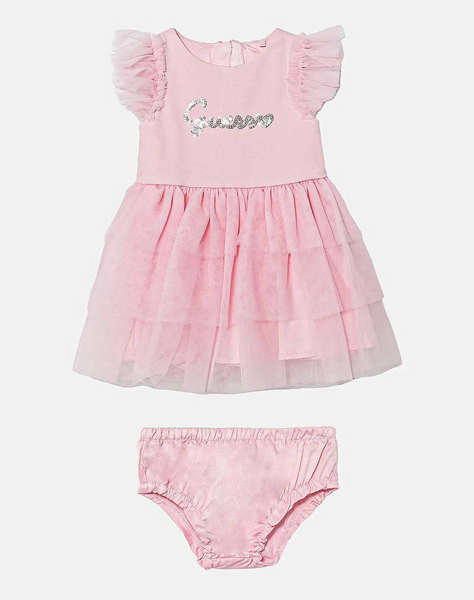 GUESS SET SS DRESS+SATIN PANTIES_CER ROCHIE DE COPII GIRL