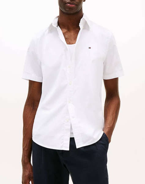TOMMY HILFIGER FLEX POPLIN SOLID S/S SHIRT