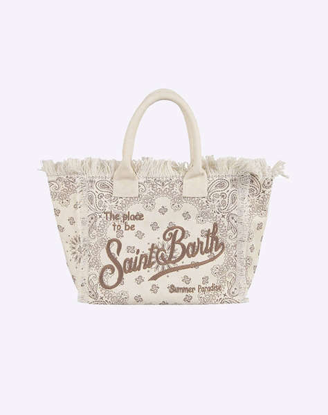 MC2 VANITY-ACC. BORSA CANVAS DONNA-BANDANNA ROUND 10 EMB (Dimensiuni :40 x 32 x 20cm.)