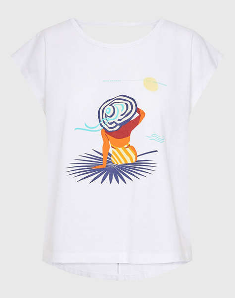 FUNKY BUDDHA Bluza De Dama Maneca Scurta Cu Imprimeu