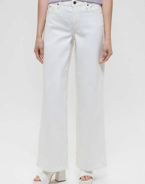 GUESS JEANS GJ G11 WIDE LEG - ECO REGEN CO AGATE STR WHITE PANTALONI DE DAMA