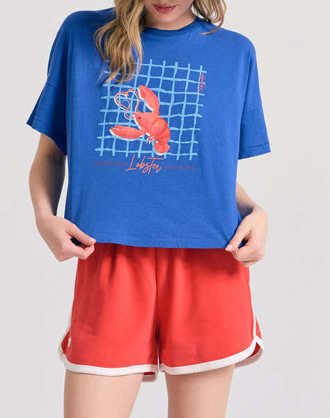 FUNKY BUDDHA Bluza De Dama Maneca Scurta Cu Imprimeu