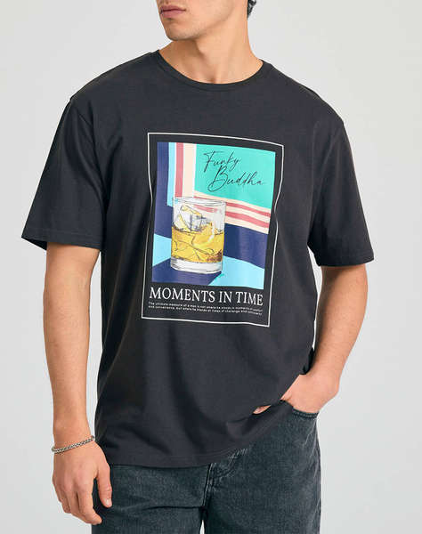 FUNKY BUDDHA Bluza de barbati Maneca Scurta Cu Imprimeu