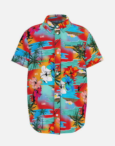 GUESS VISCOSE SS SHIRT - VISCOSE POPLIN 120 BLUZA DE COPII BOY