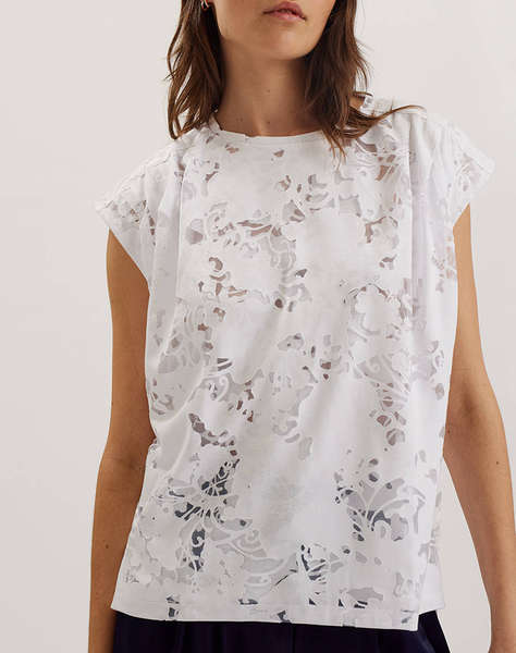 TED BAKER VLEENA Printed Burnout Vest Top