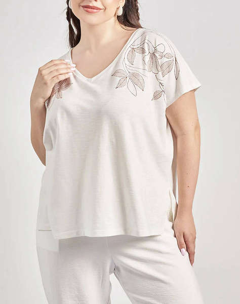 PARABITA Bluza din bumbac cu imprimeu floral