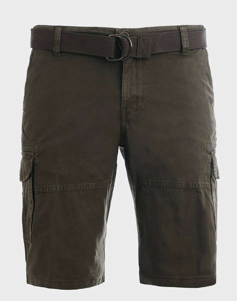 NAVY&GREEN BERMUDE-CARGO