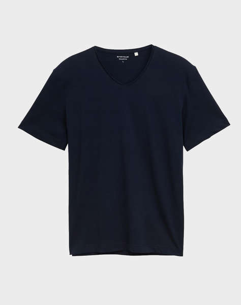 TOM TAILOR SLUB V-NECK T-SHIR BLUZA DE BARBATI