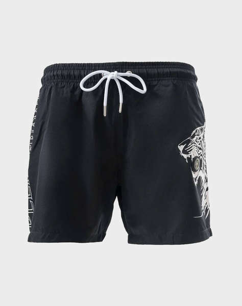 PHILIPP PLEIN TIGER PATCH MEDIUM BOARDSHORT COSTUM DE BAIE DE BARBATI