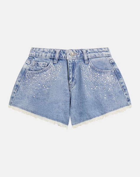 GUESS RIGID DENIM SHORTS - RIGID DENIM_10.5 OZ PANTALONI SCURTI DE COPII GIRL